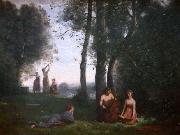 Jean-Baptiste Camille Corot Le concert champetre Spain oil painting artist